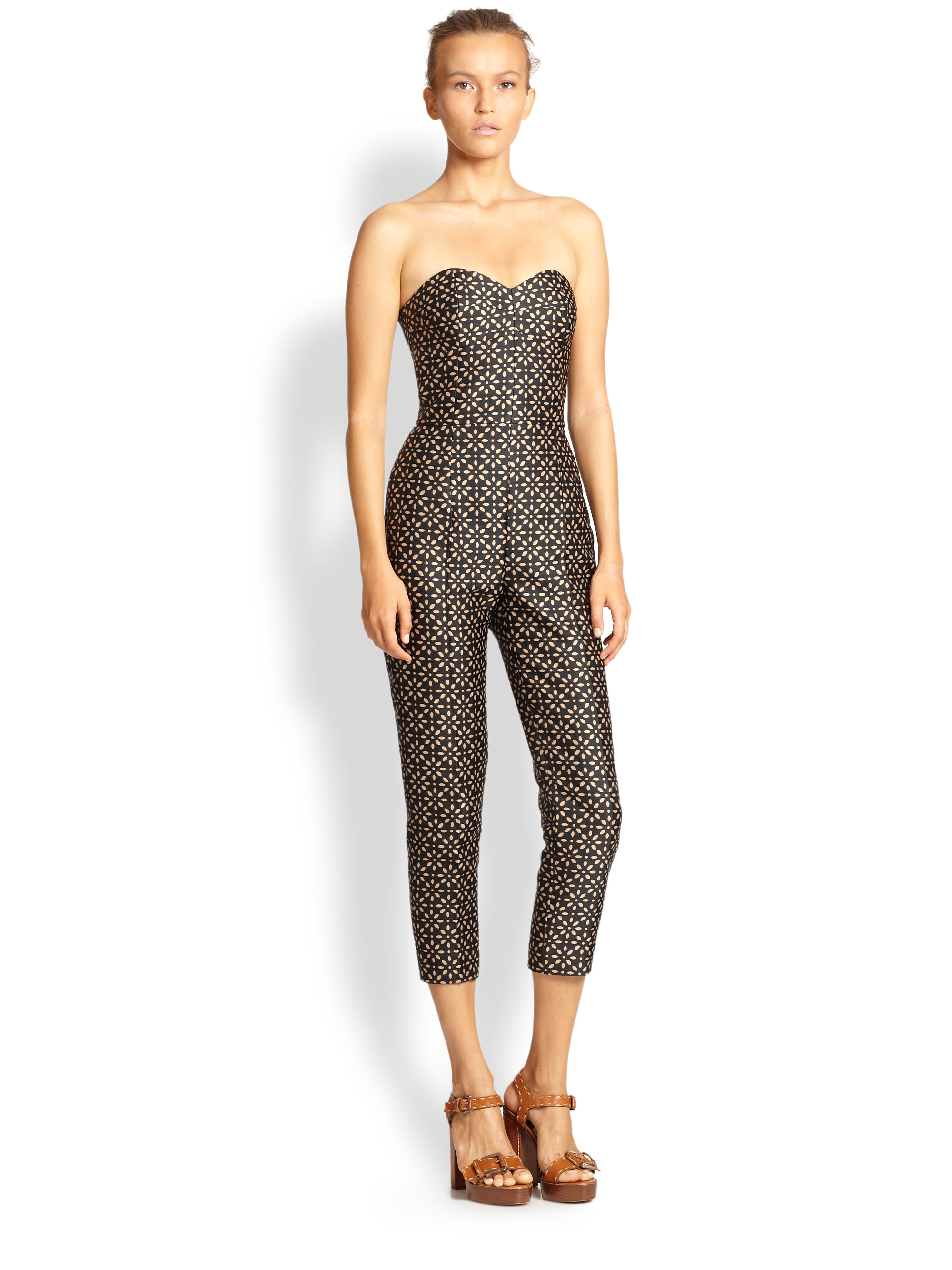 michael kors strapless jumpsuit