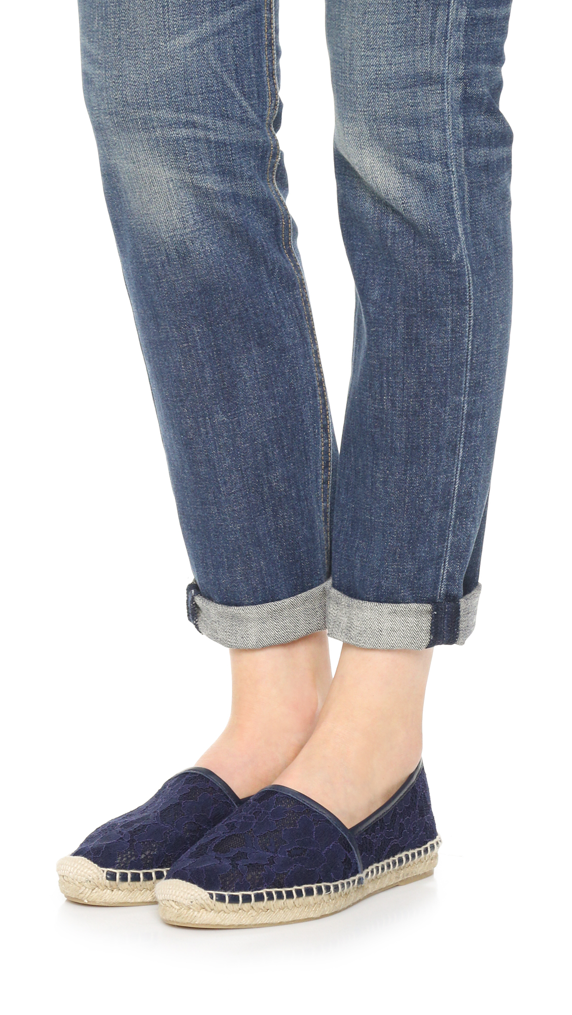 navy blue flat espadrilles