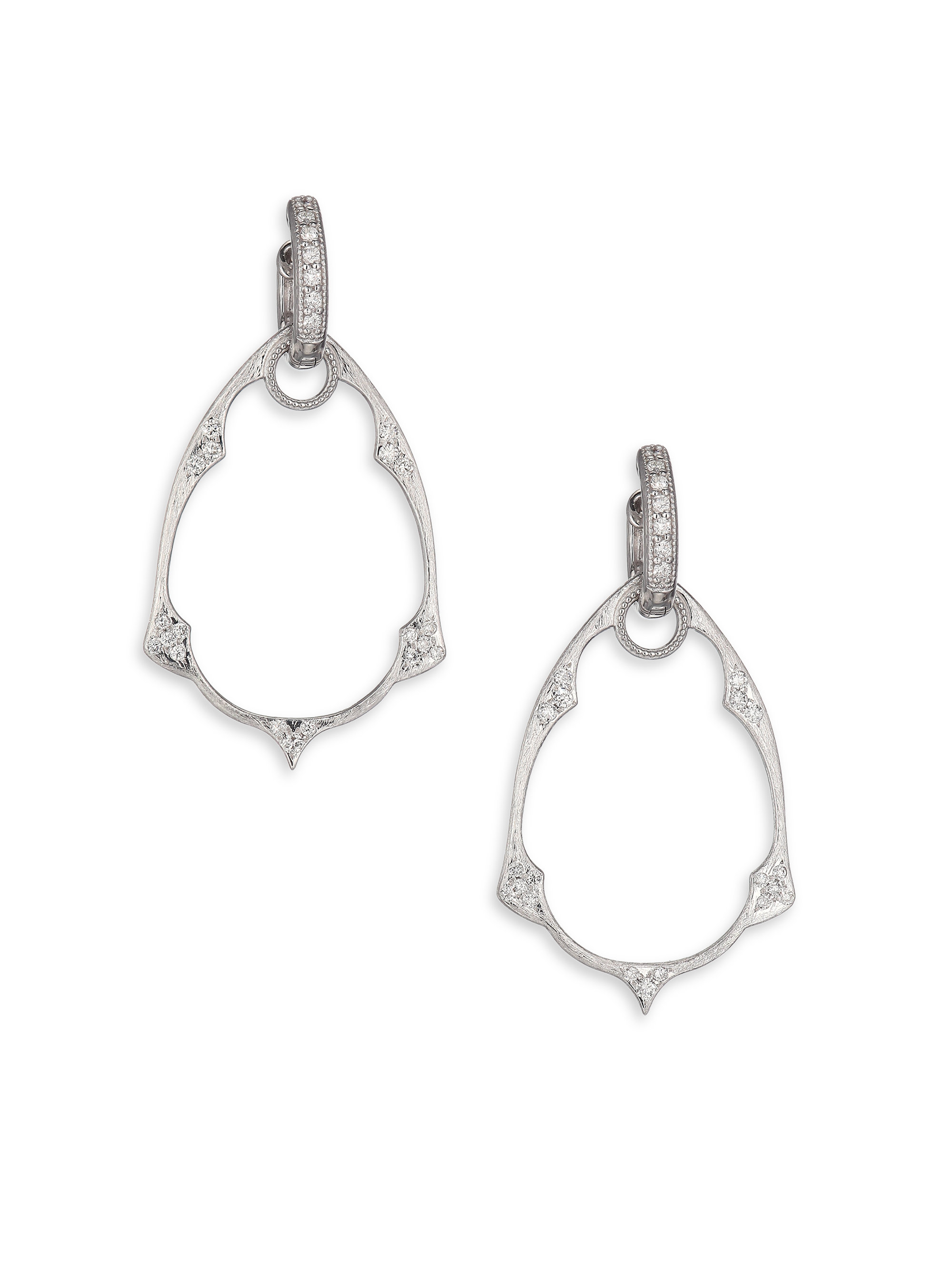 Lyst Jude Frances Belle Diamond 18k White Gold Earring Charm Gallery