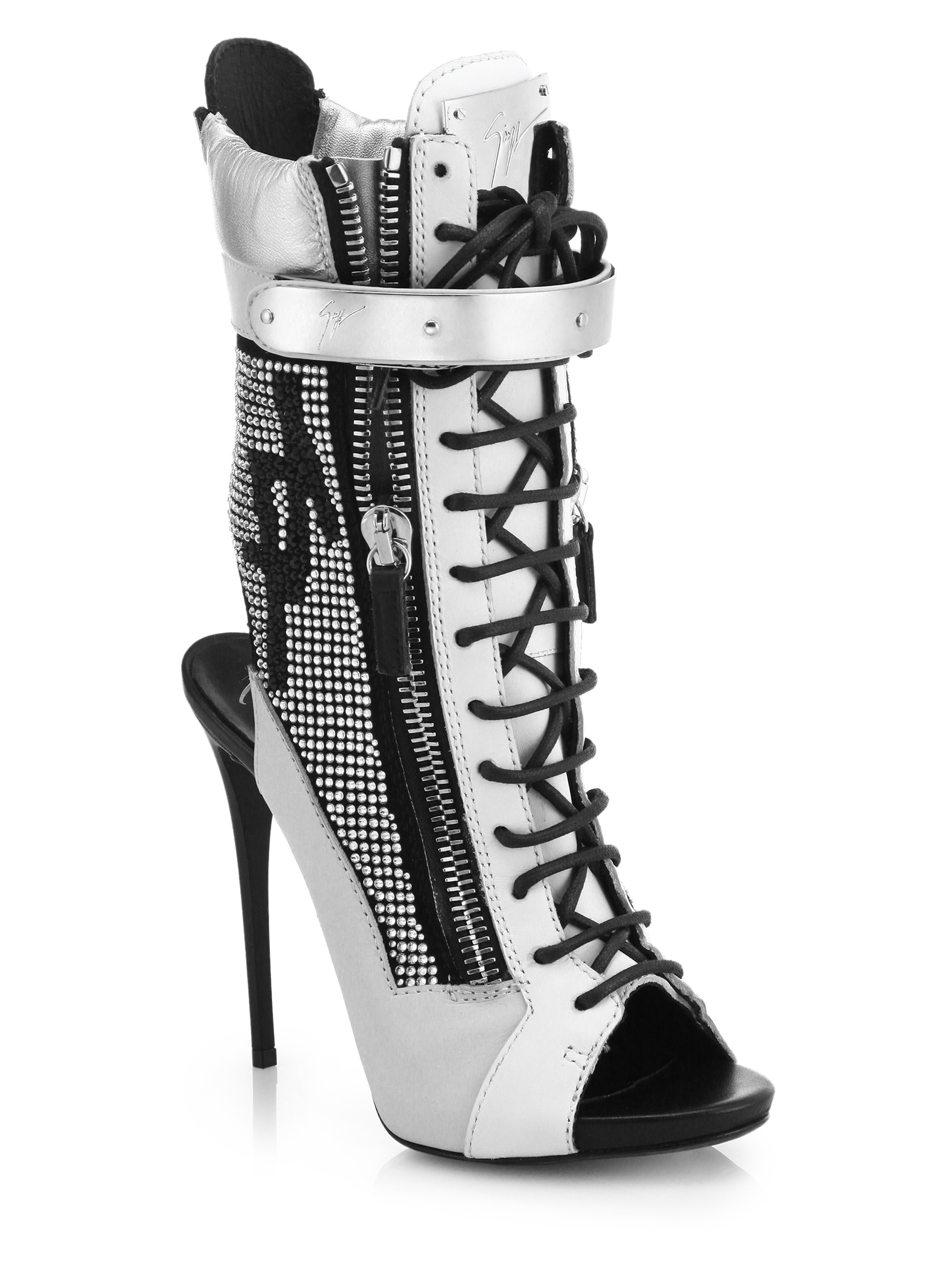mid calf peep toe booties