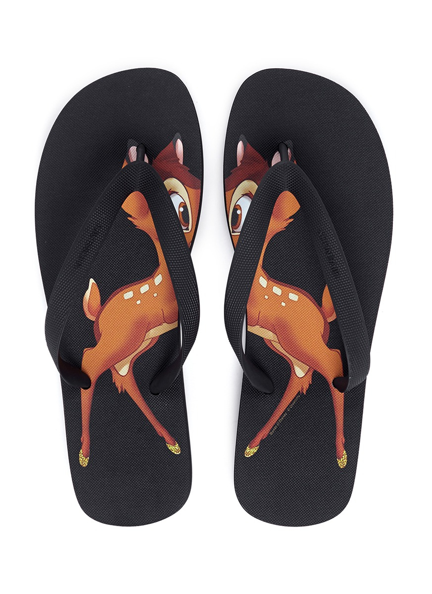 Givenchy Bambi Flip Flops in Black | Lyst