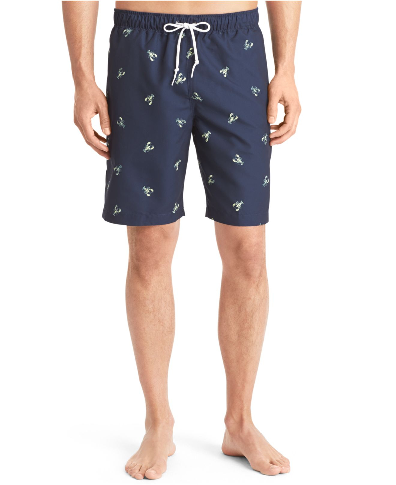 Izod Lobster Printed Swim Shorts in Blue for Men | Lyst
