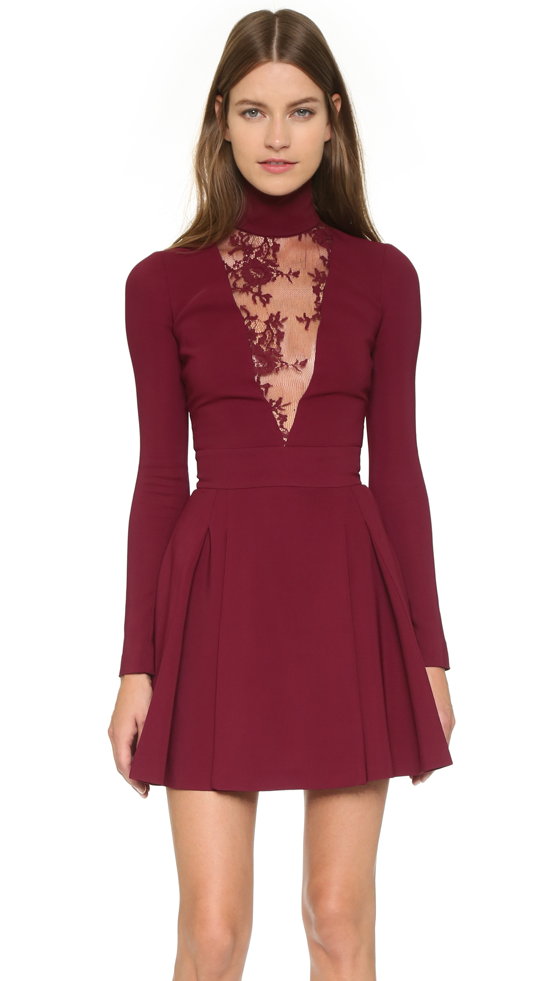 bordeaux lace dress