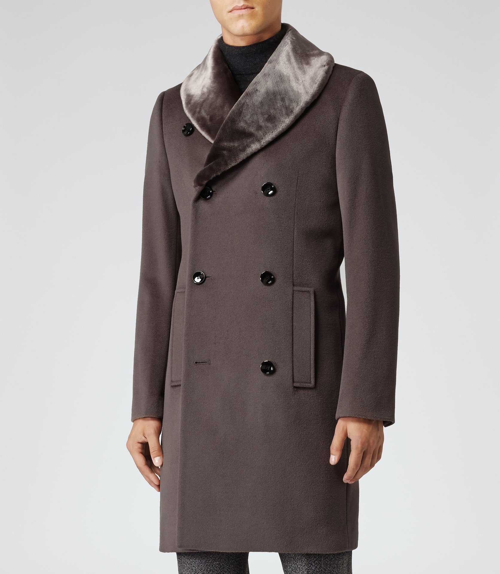 MUDI Wool Blends Men's Winter Warm Coat Jacket Fashion