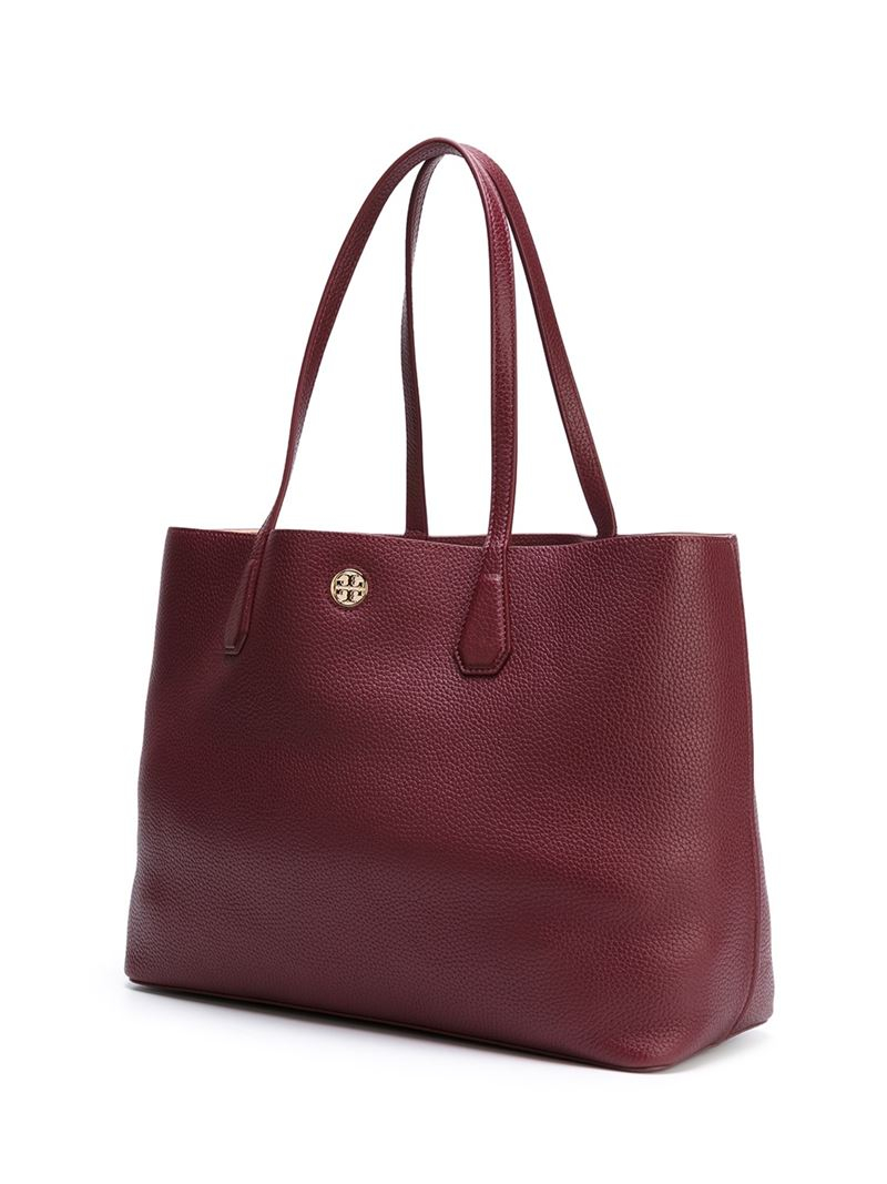 Tory Burch 'perry' Tote in Red (Purple) - Lyst