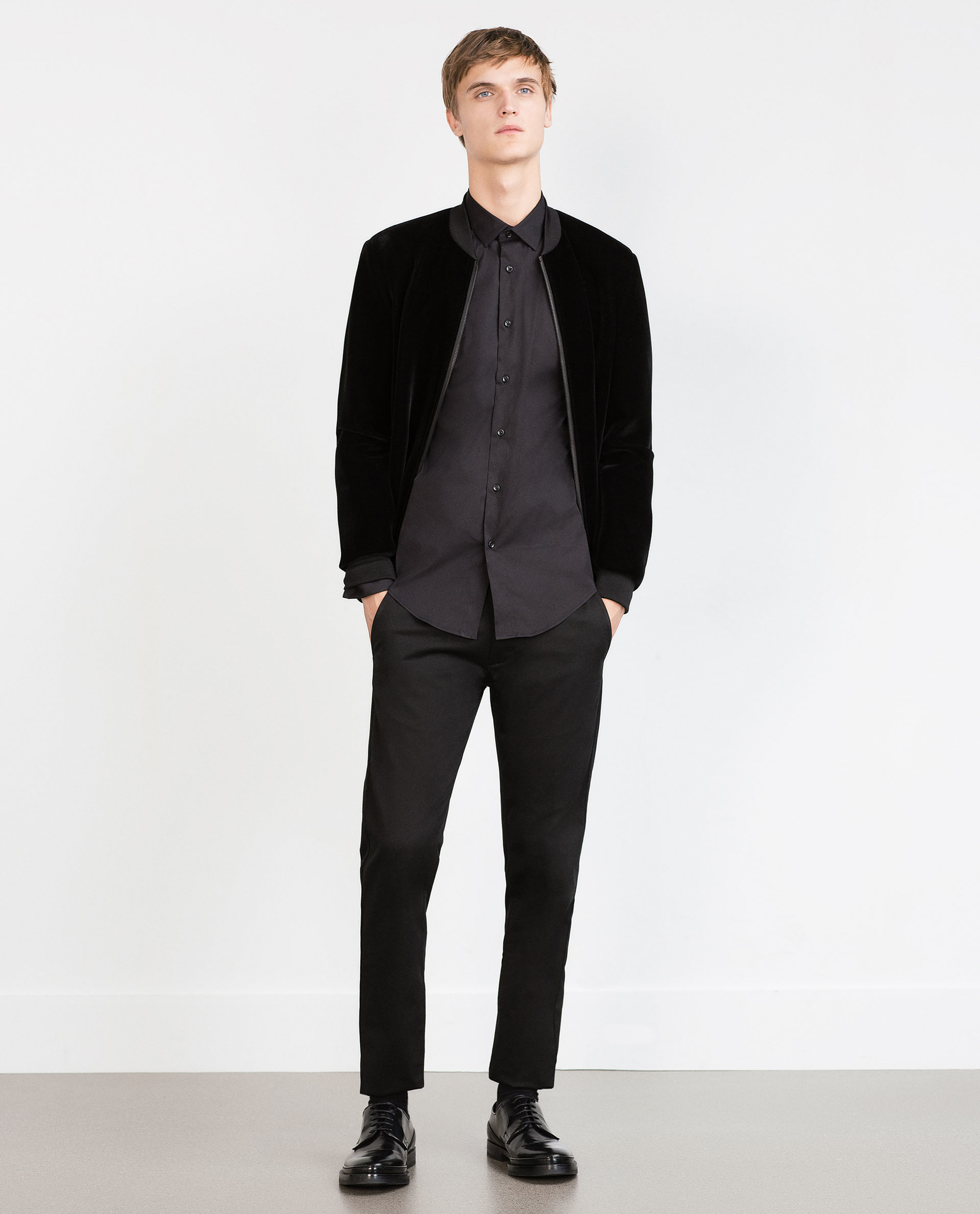Zara Stretch Shirt in Black for Men Lyst