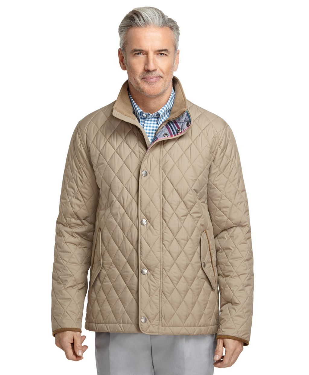 Lyst - Brooks Brothers Spring Quilted Jacket in Natural for Men