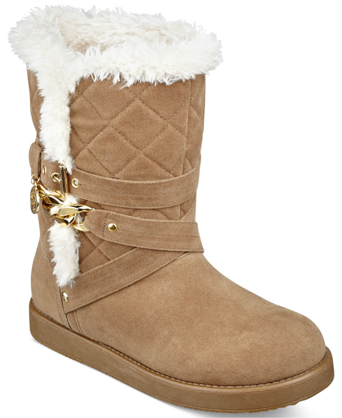 g by guess faux fur boots