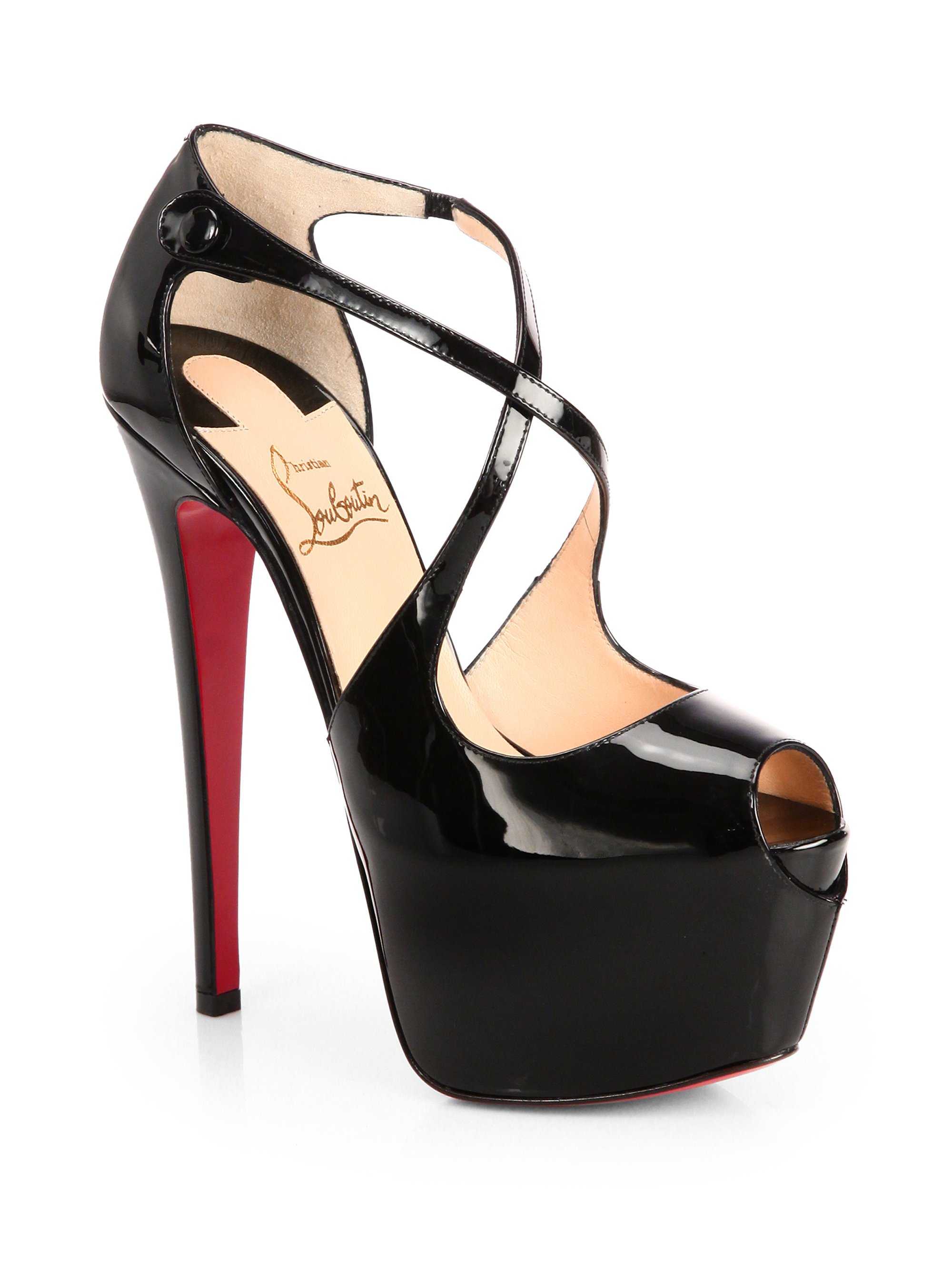 Black Louboutins Shoes / Lyst - Christian Louboutin So Kate 120 Suede ...