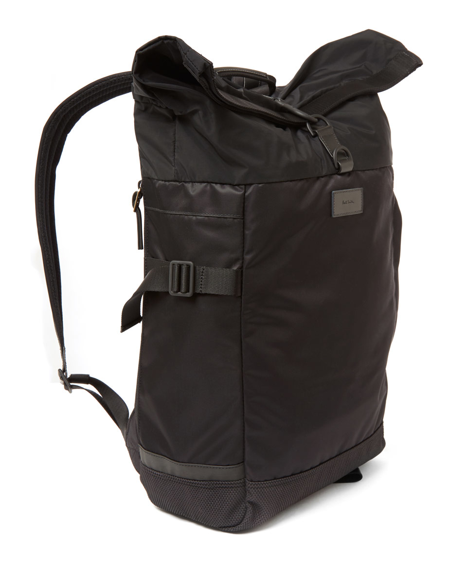 Paul Smith Black Roll-Top Cycling Backpack for Men - Lyst