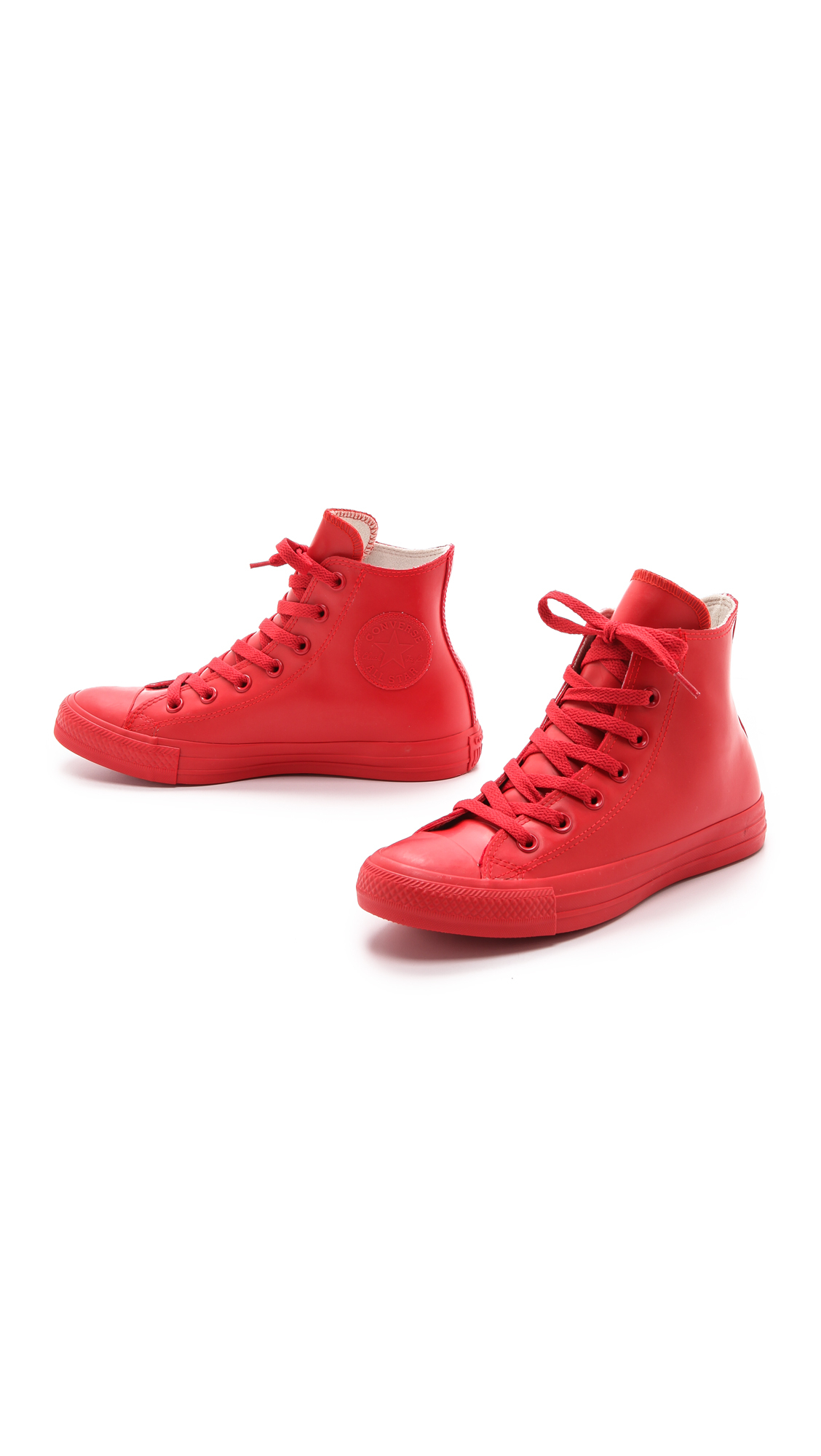Eh Marco de referencia Alegre Converse Rubber Coated Chuck Taylor All Star Sneakers - Red | Lyst