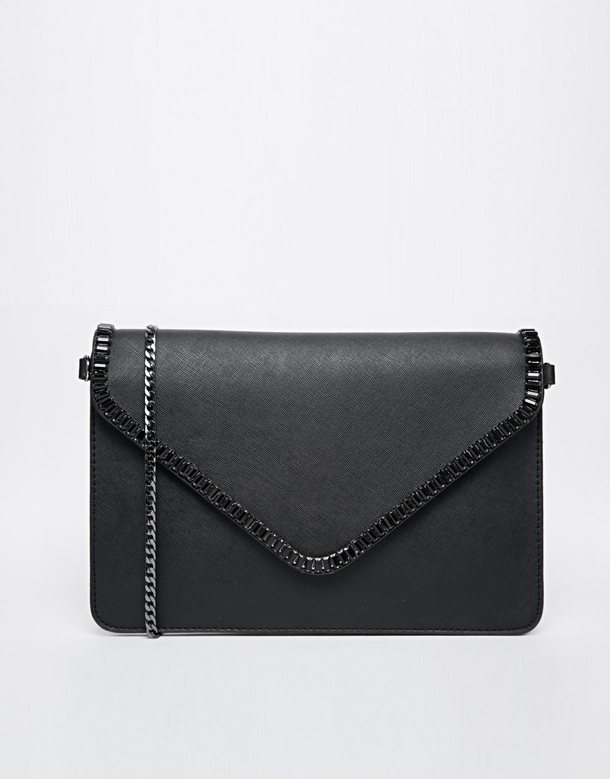 dune black clutch bag