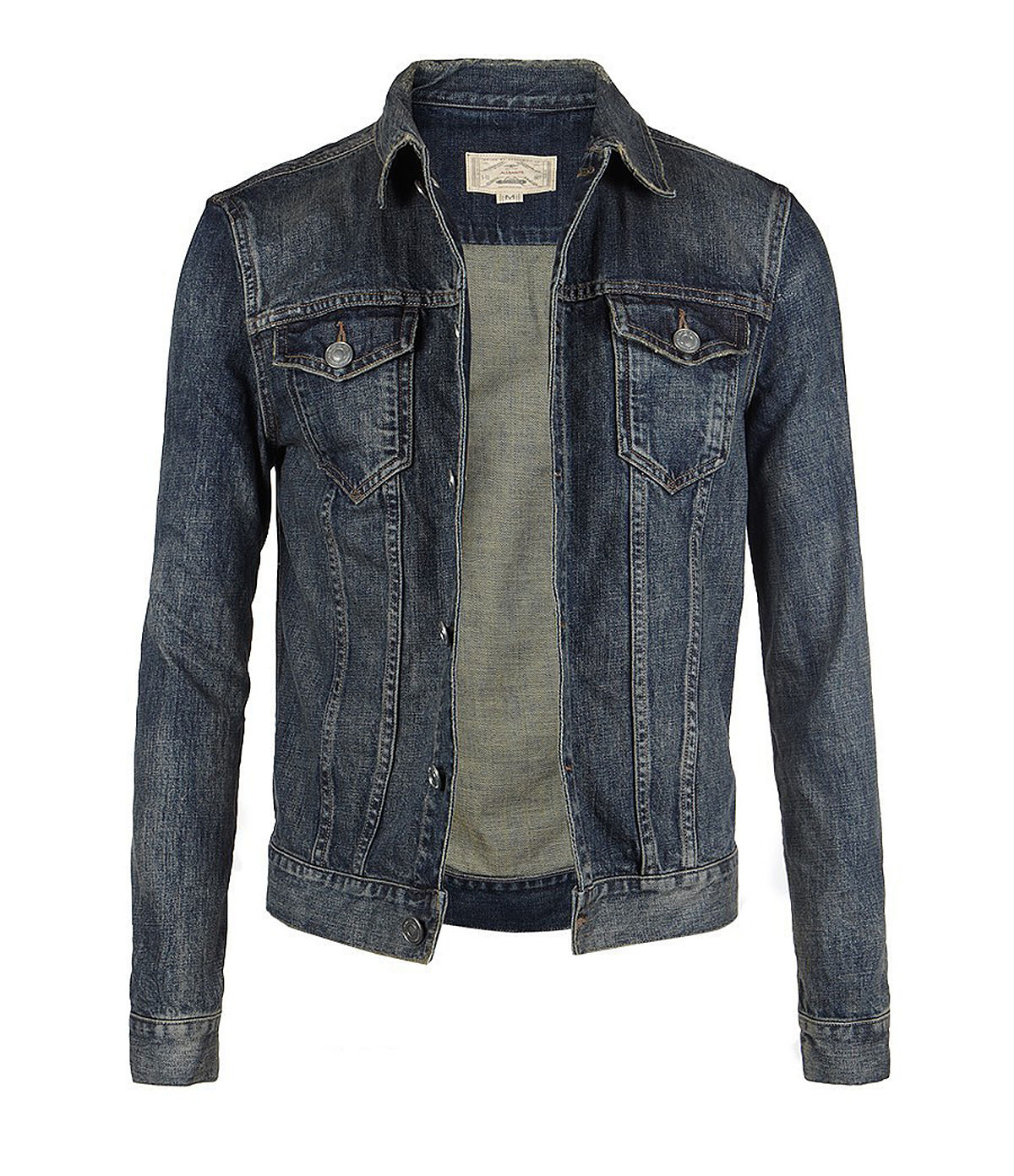 AllSaints Fremont Denim Jacket in Indigo (Blue) for Men Lyst