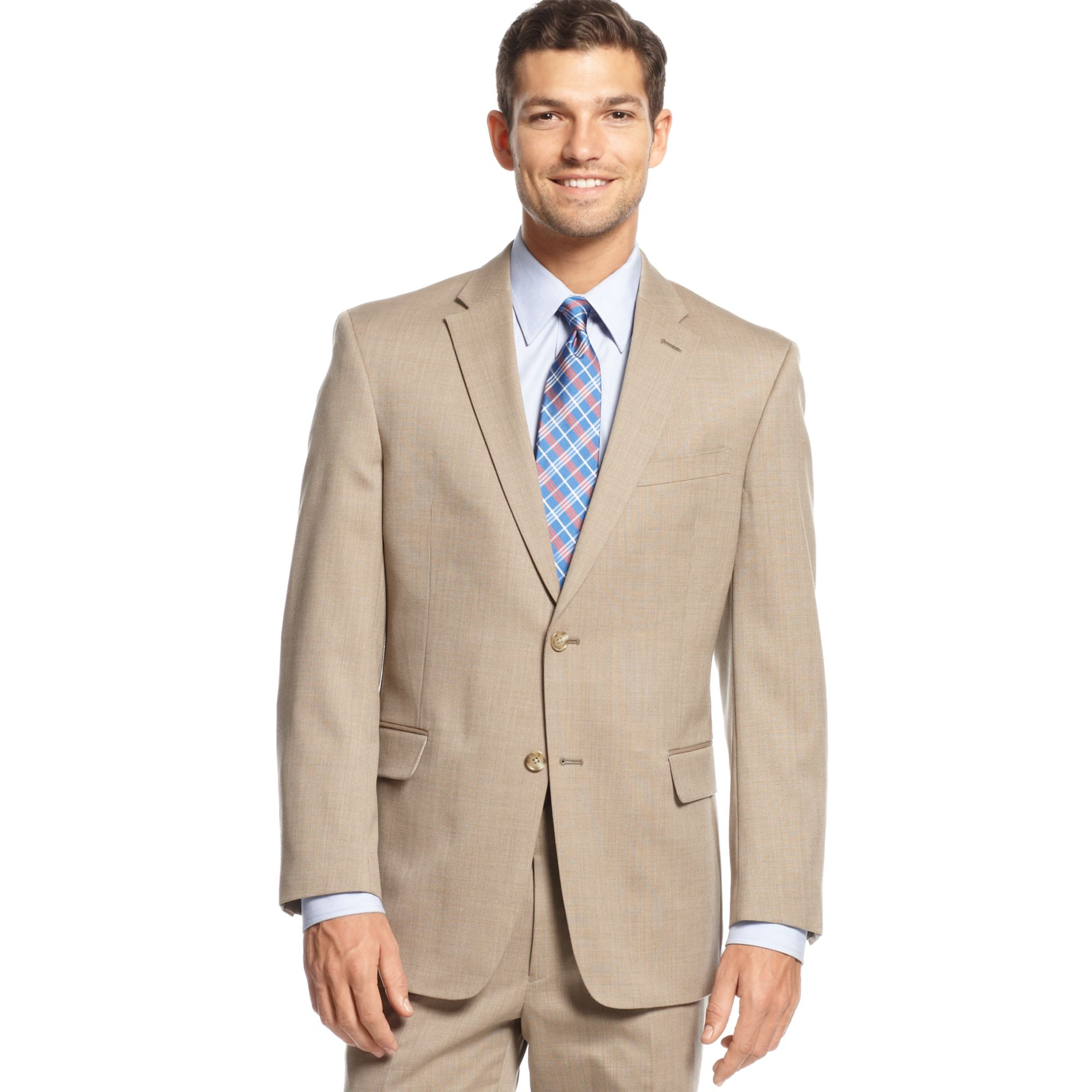 Tommy Hilfiger Tan Pindot Suit in 