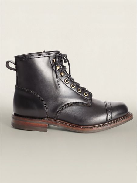 Rrl Leather Bowery Boot in Black for Men | Lyst
