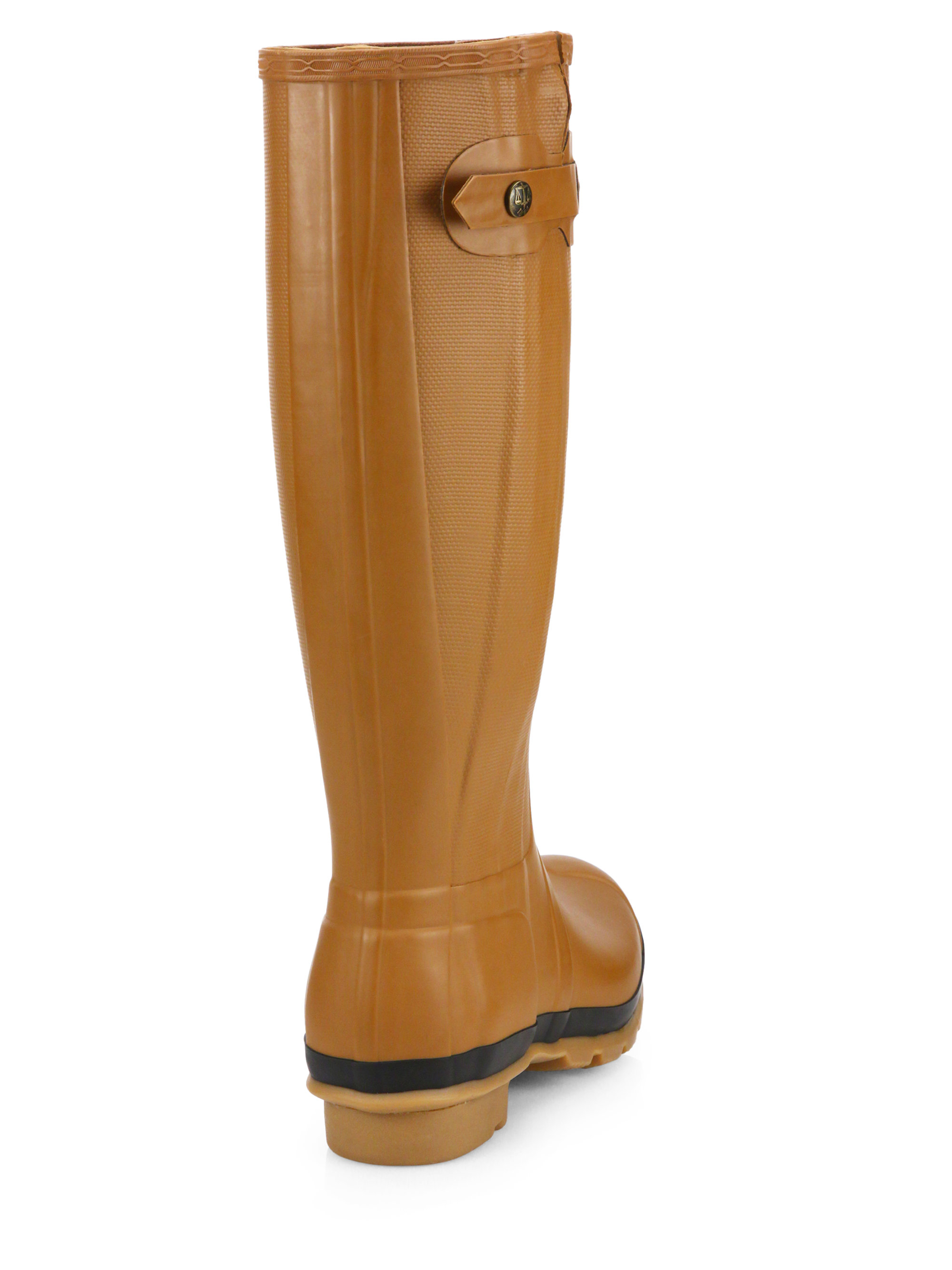 tan hunter rain boots