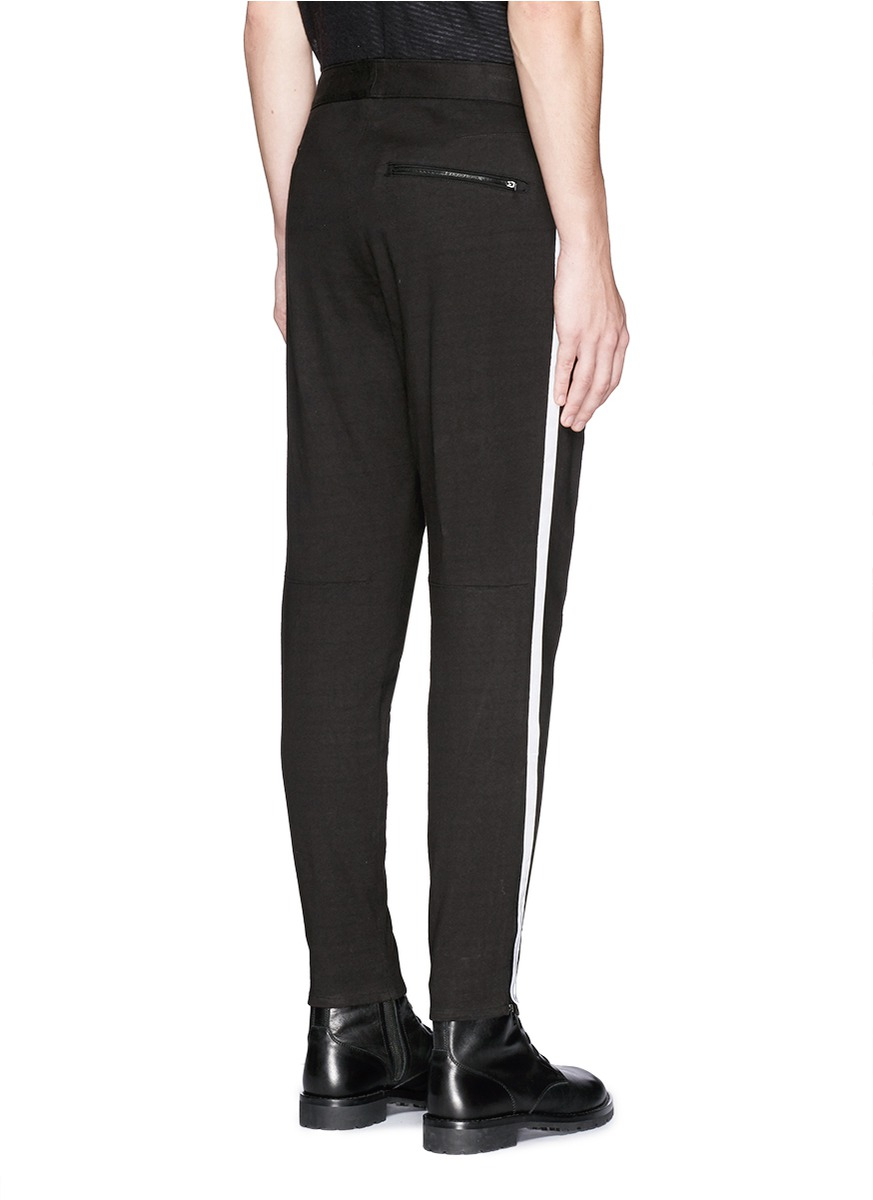 Lyst - Rag & Bone 'sector' Webbing Side Stripe Track Pants in Black for Men