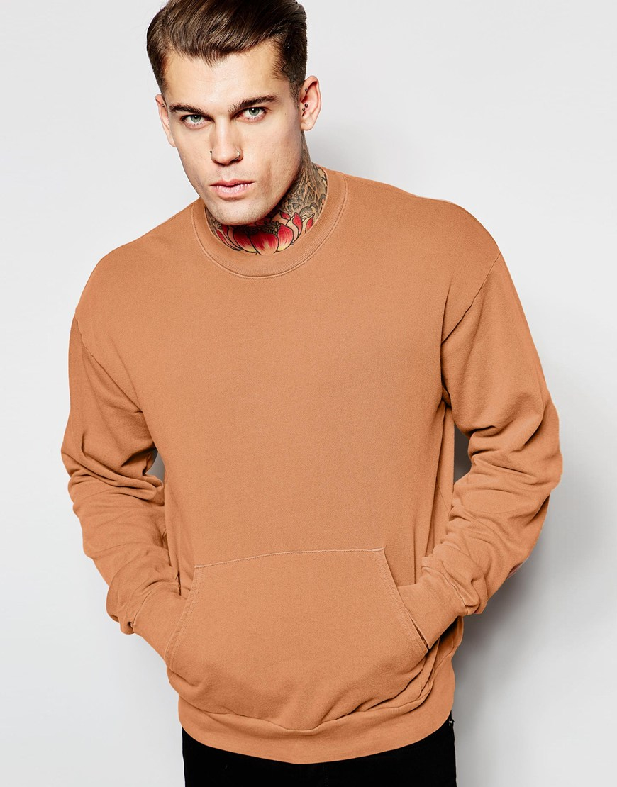 Lyst - American apparel Merican Apparel Pullover Sweatshirt With ...