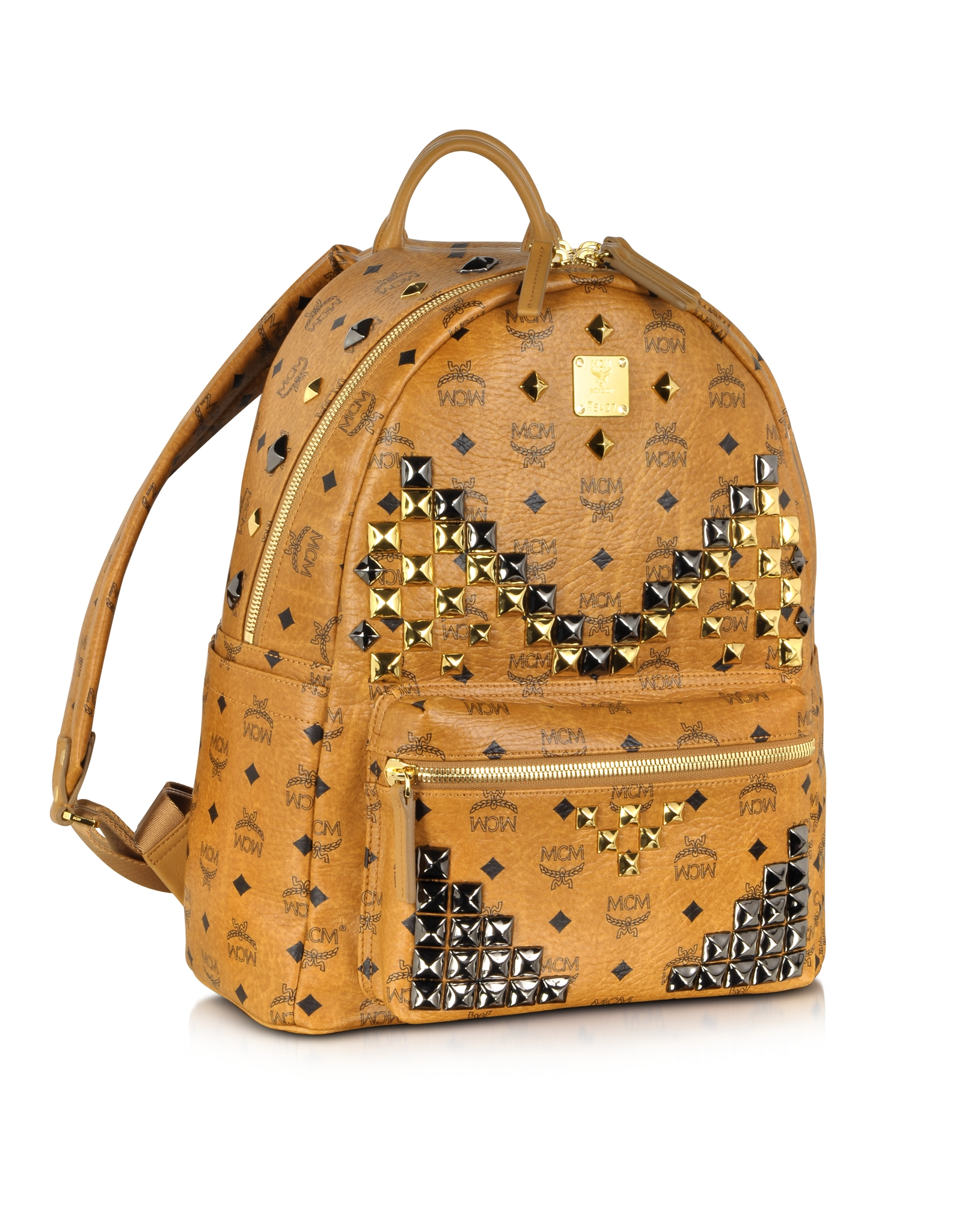 MCM Medium Stark Leather Backpack in Cognac (Brown) Lyst