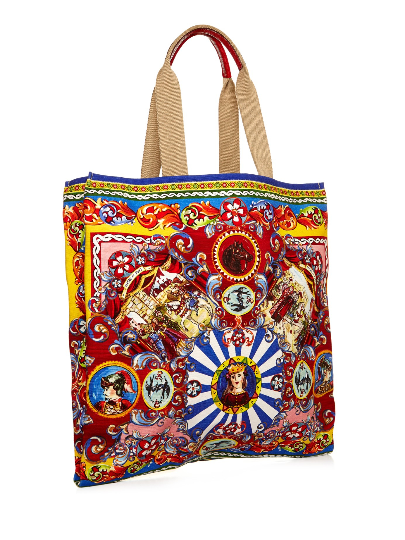 Dolce & Gabbana, Fabric tote bag with Chinese print - Unique Designer Pieces