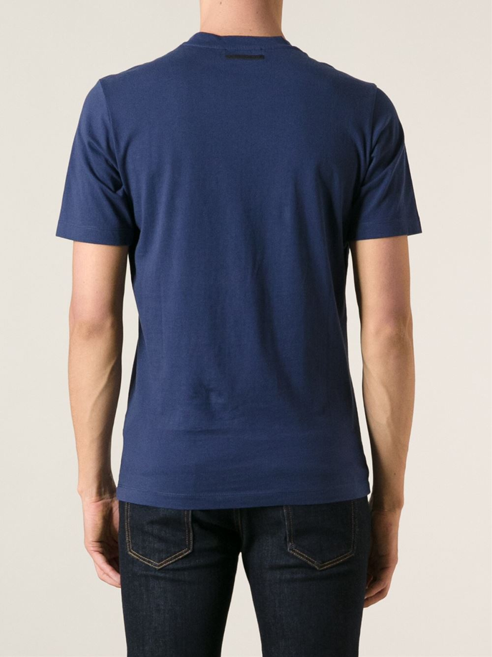 Diesel black gold Metallic Print T-Shirt in Blue for Men | Lyst