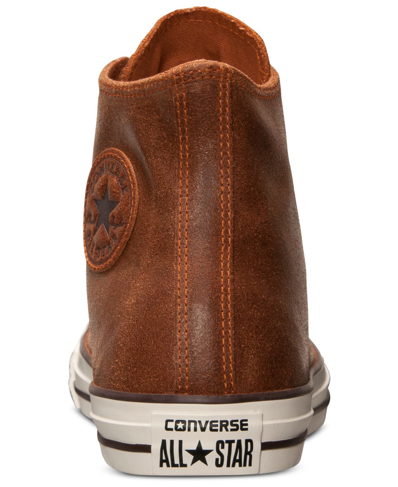 Converse Men'S All Star Leather Hi Casual Sneakers From Line Brown for Men | Lyst