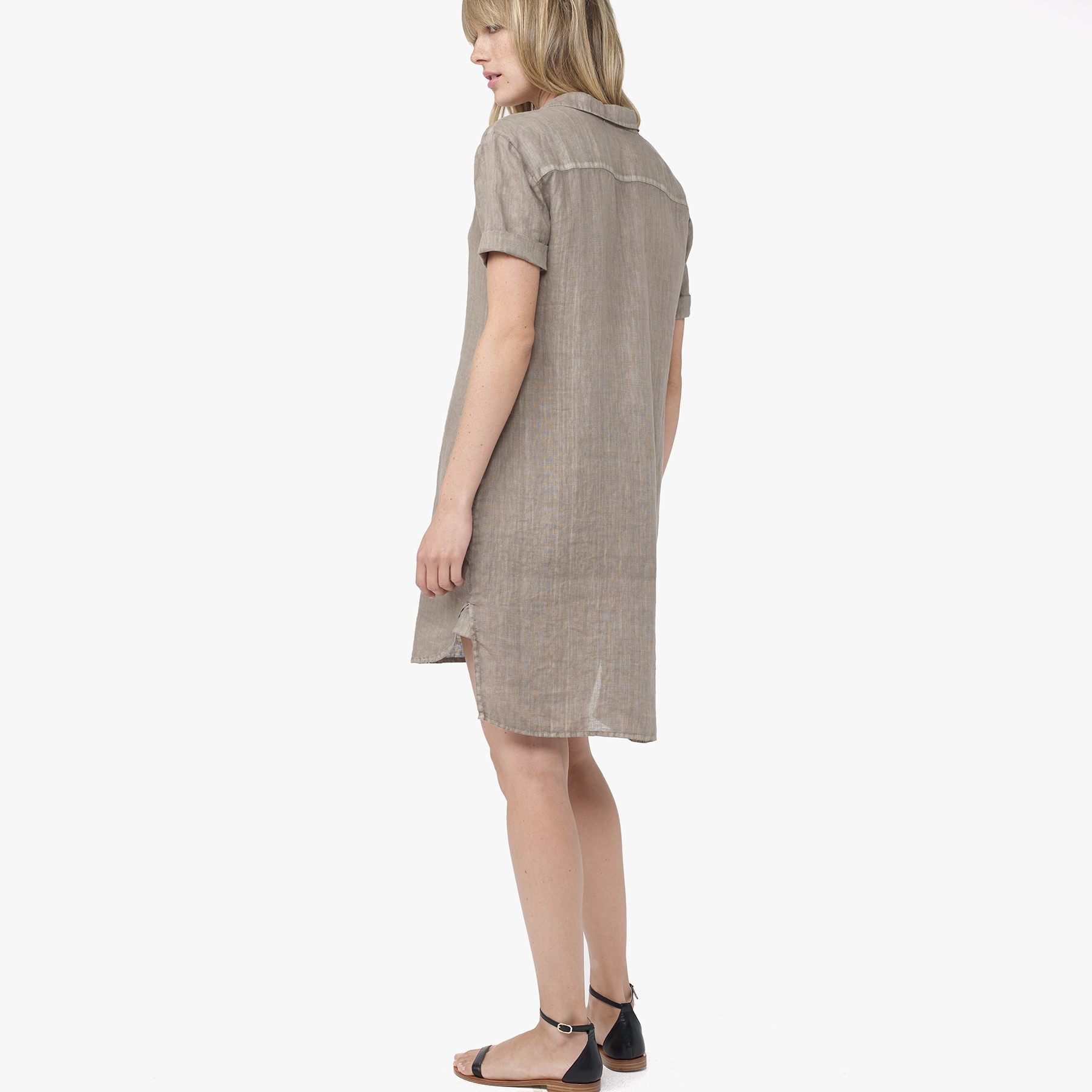 James perse Linen Shirt Dress in White Lyst