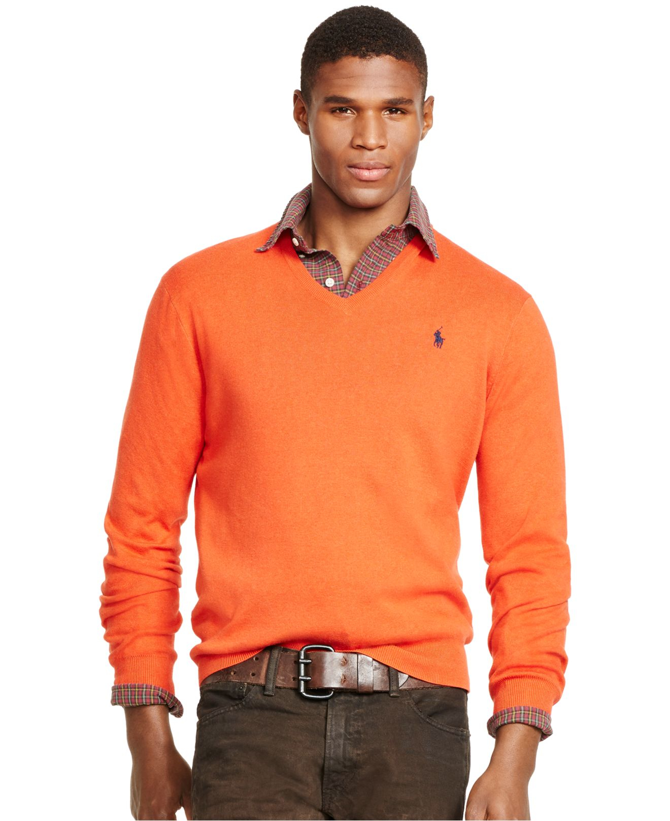 ralph lauren orange sweater