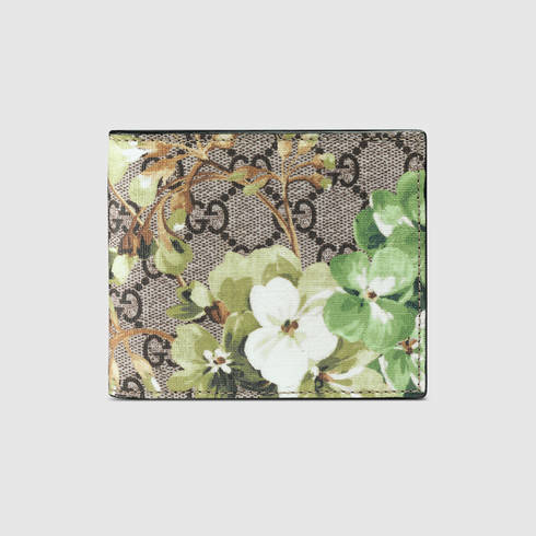 Gucci Canvas Gg Blooms Wallet in Green - Lyst