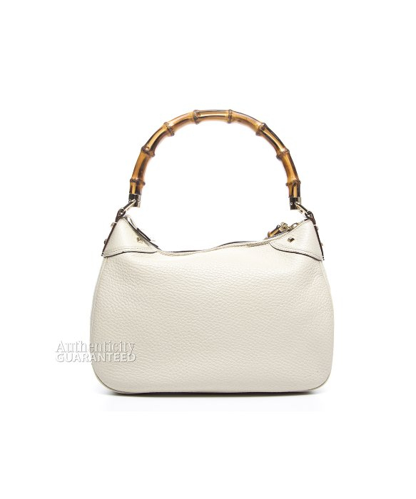 Gucci Bamboo Handle Medium Hobo Bag In White Lyst Gallery