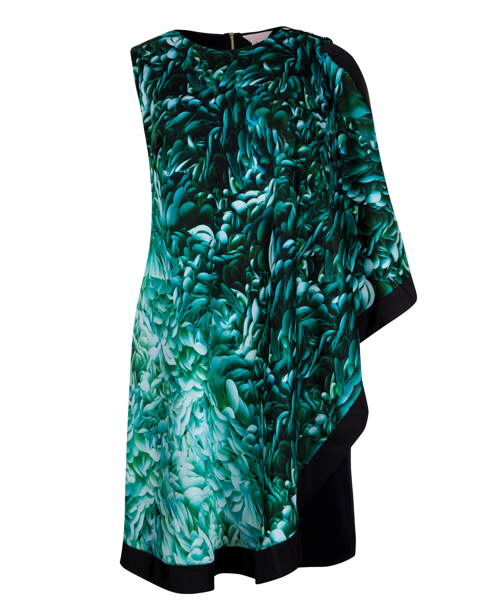 Ted Baker Rosette Printed Tunic Dress in Mid Green (Black) - Lyst