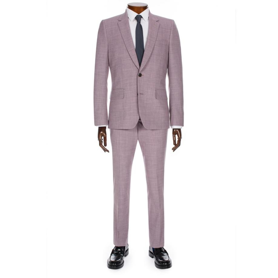 Paul Smith Men's Tailored-fit Lilac Crosshatch Wool-blend Suit in Purple  for Men - Lyst