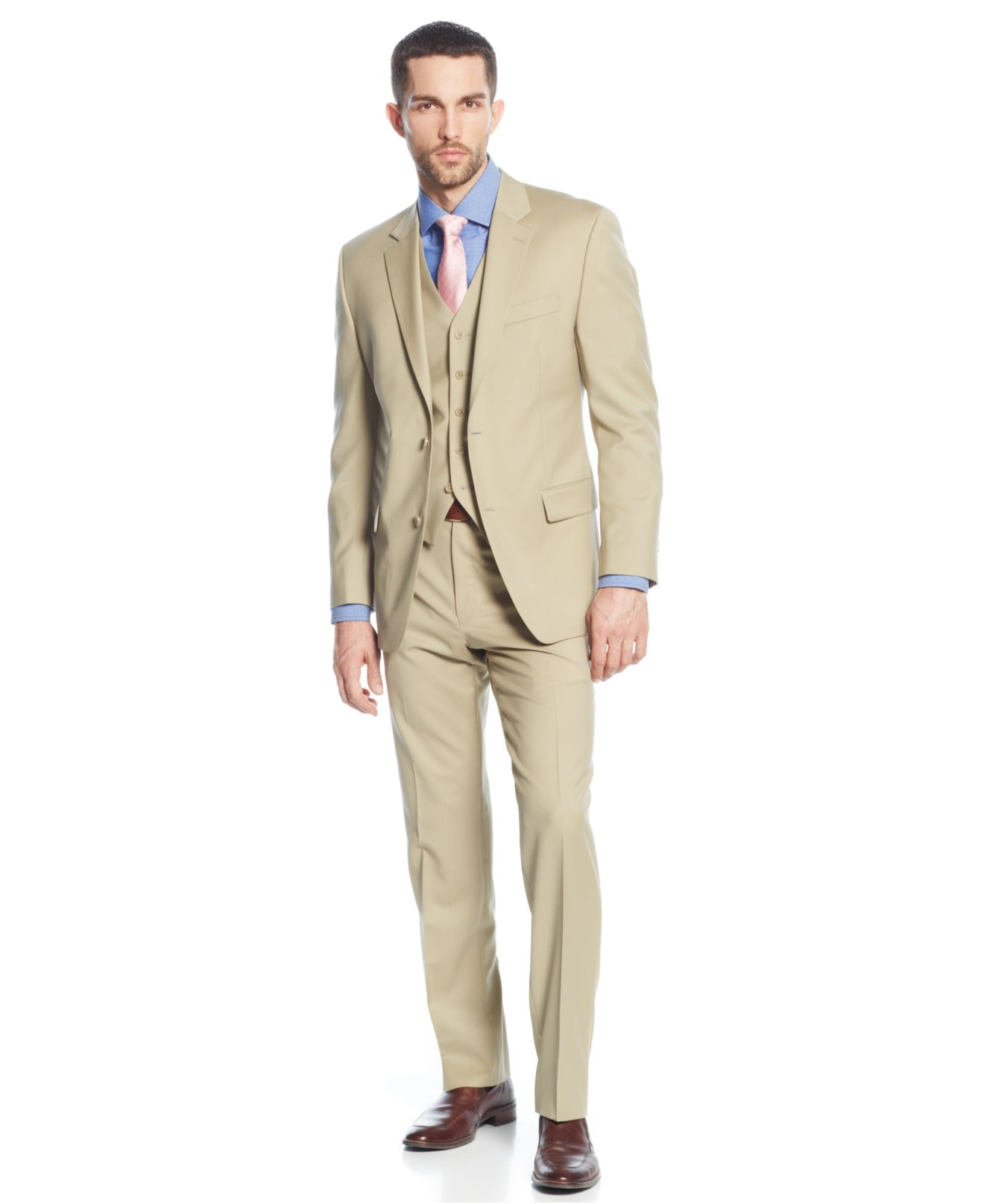 michael kors tan suit