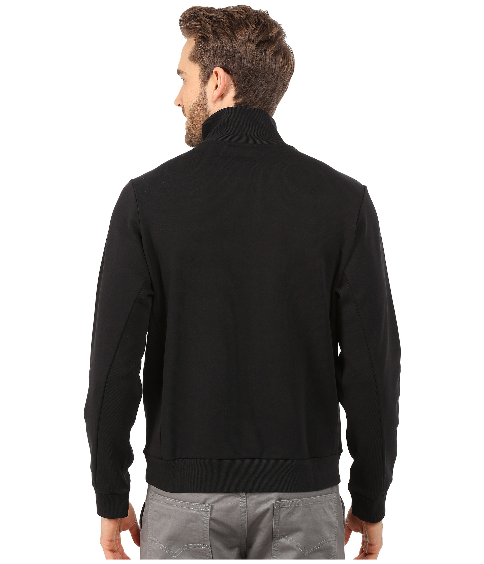 Download Lacoste Light Weight Fleece 1/4 Zip Sweatshirt in Black ...