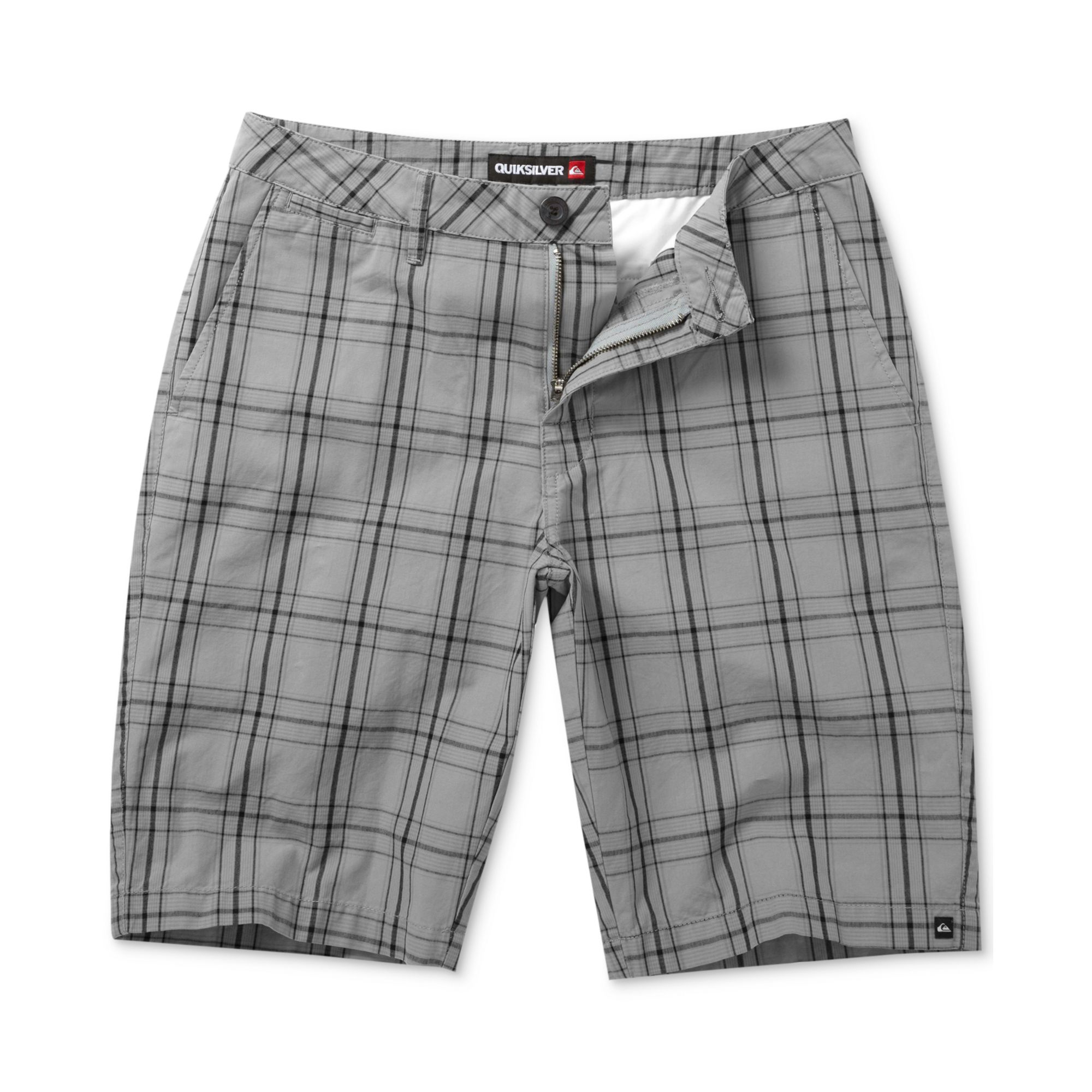 Quiksilver Heron Plaid Shorts in Gray for Men Lyst