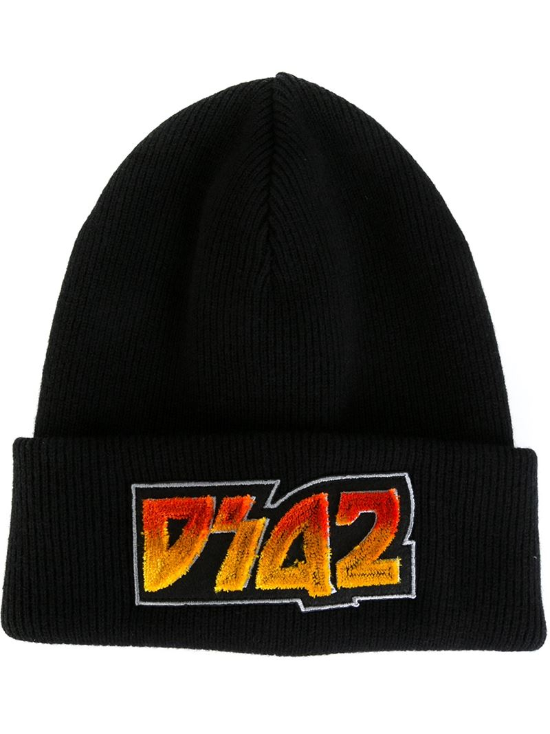 Dsquared² Logo Beanie in Black for Men | Lyst