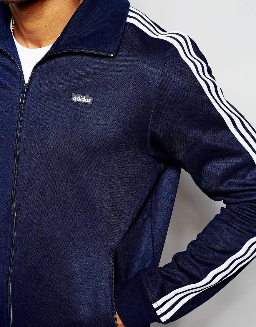 adidas originals beckenbauer track top blue