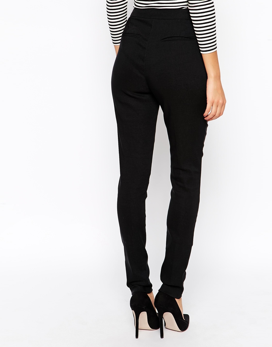 high waist trousers in skinny fit