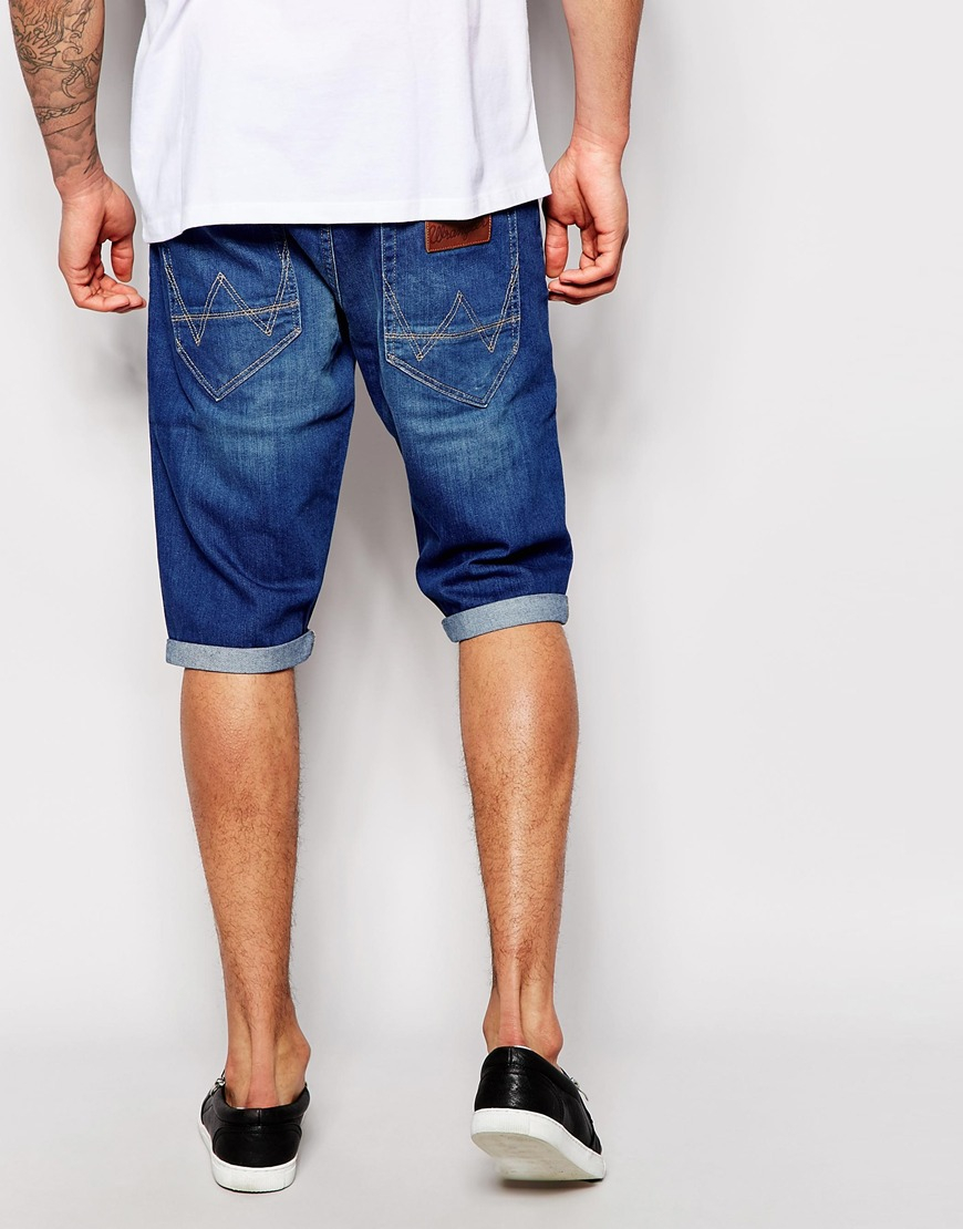 tapered jean shorts