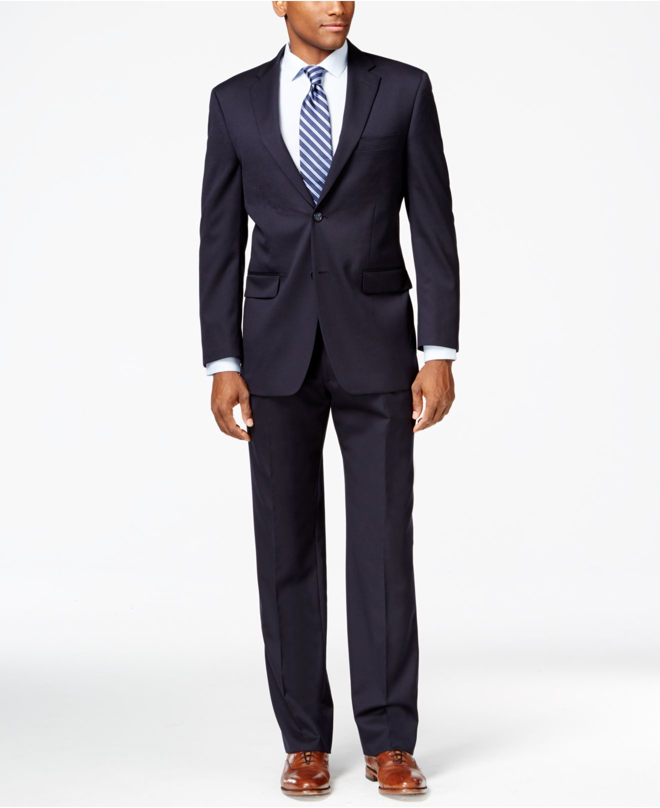 Jones New York Wool Navy Solid Classic-fit Suit in Blue ...