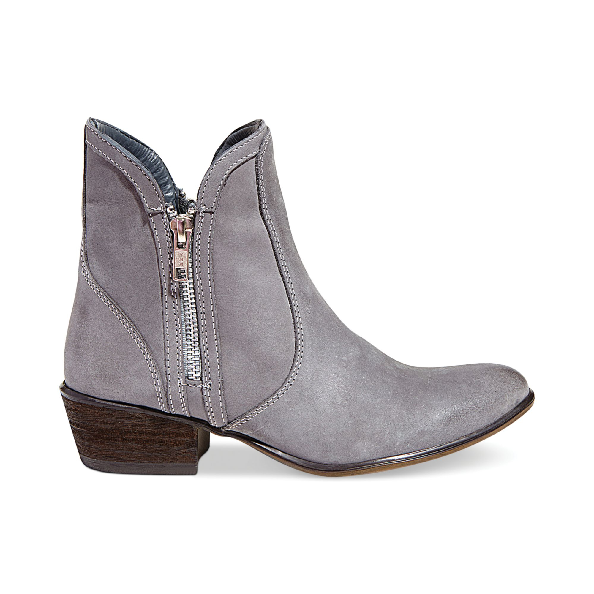 Lyst - Steve Madden Womens Zipstr Booties in Gray