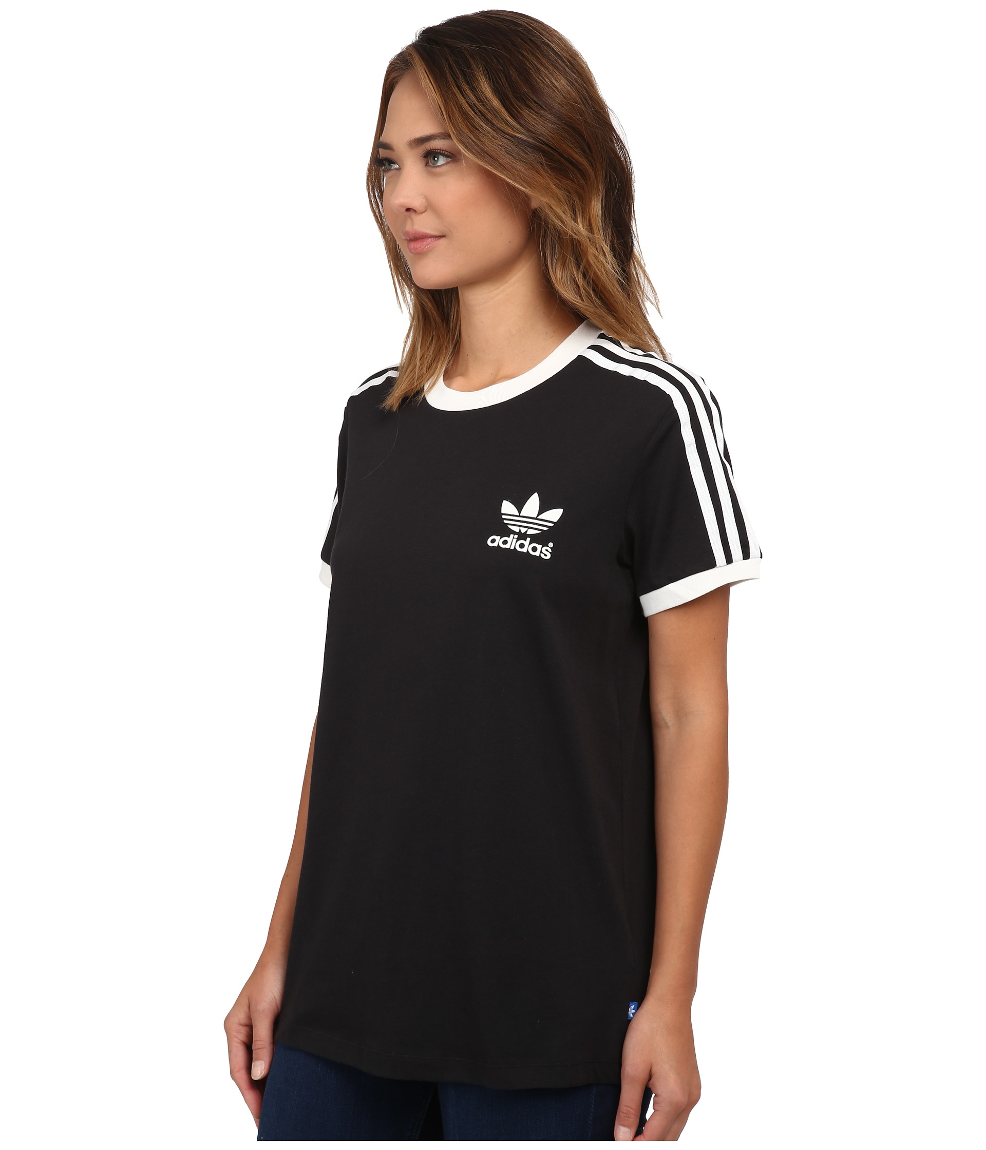 adidas black striped shirt