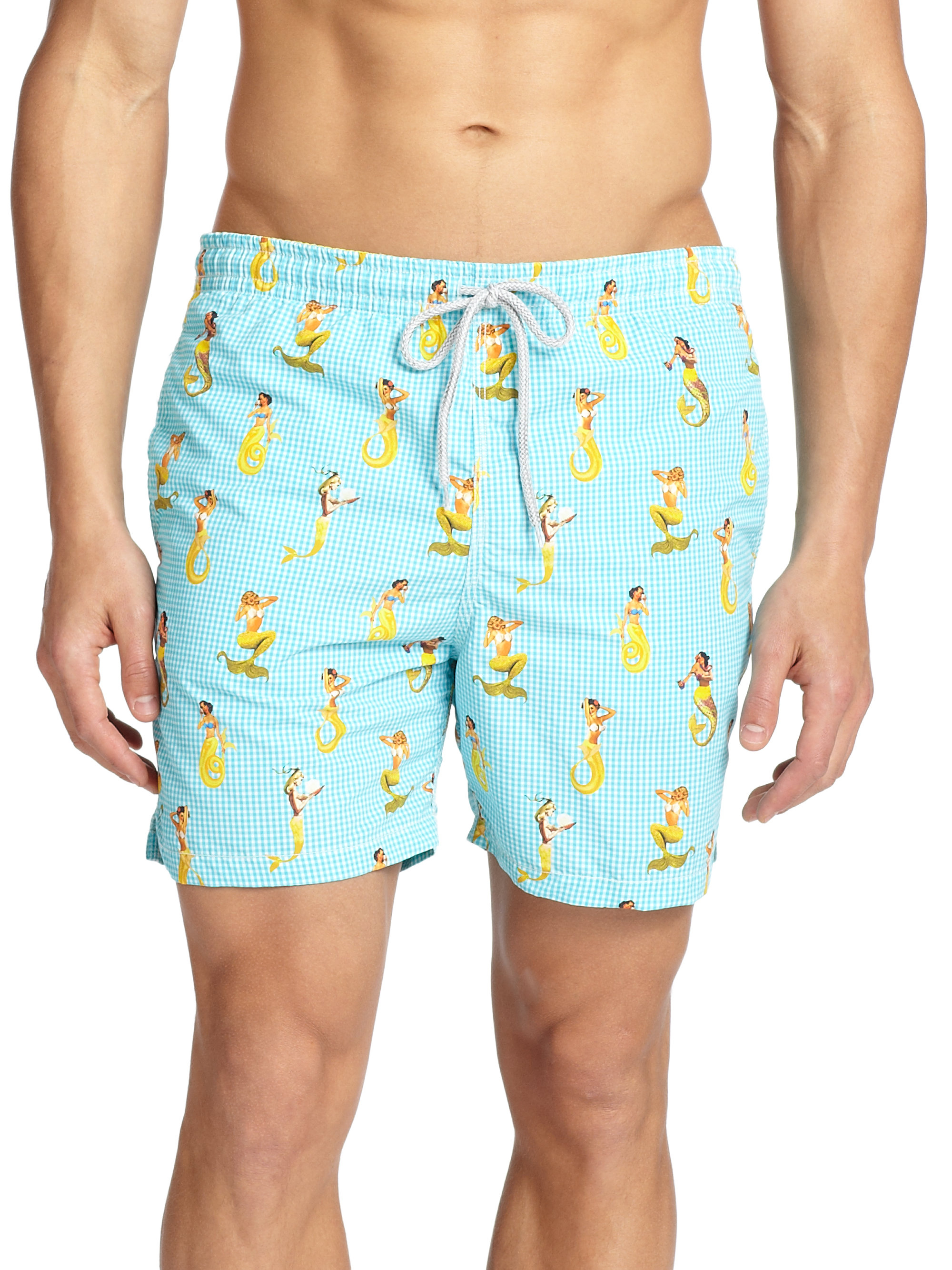 mens mermaid swim trunks