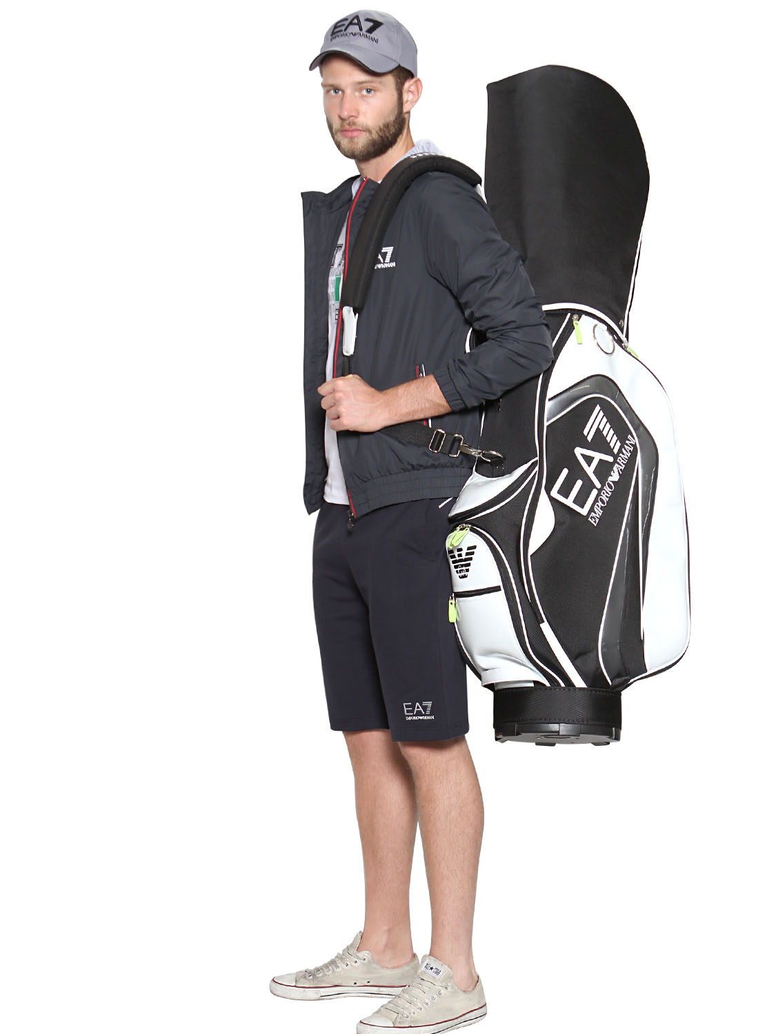 Emporio Armani Patent Faux Leather Golf Club Bag in Black/White (Black) -  Lyst