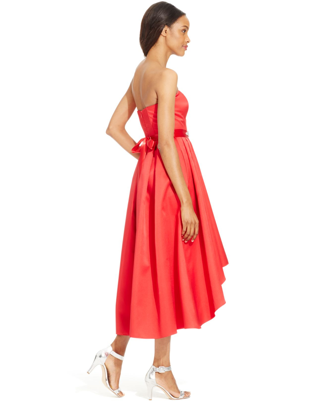 betsy and adam high low gown