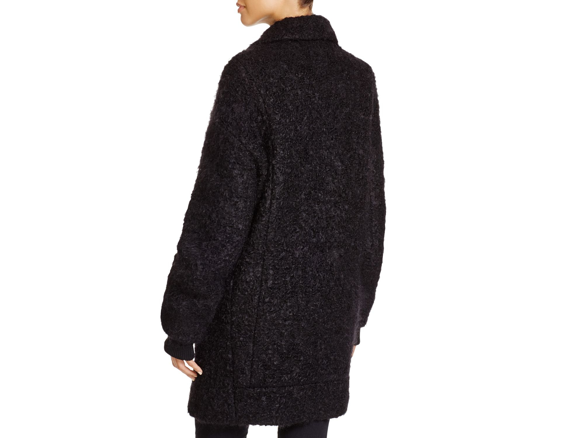 Boucle coat black Clearance
