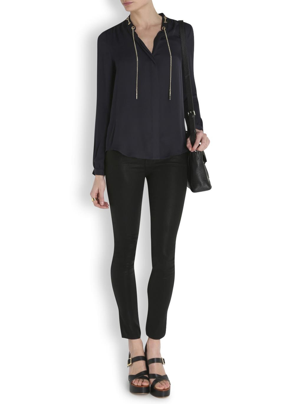 michael kors chain blouse