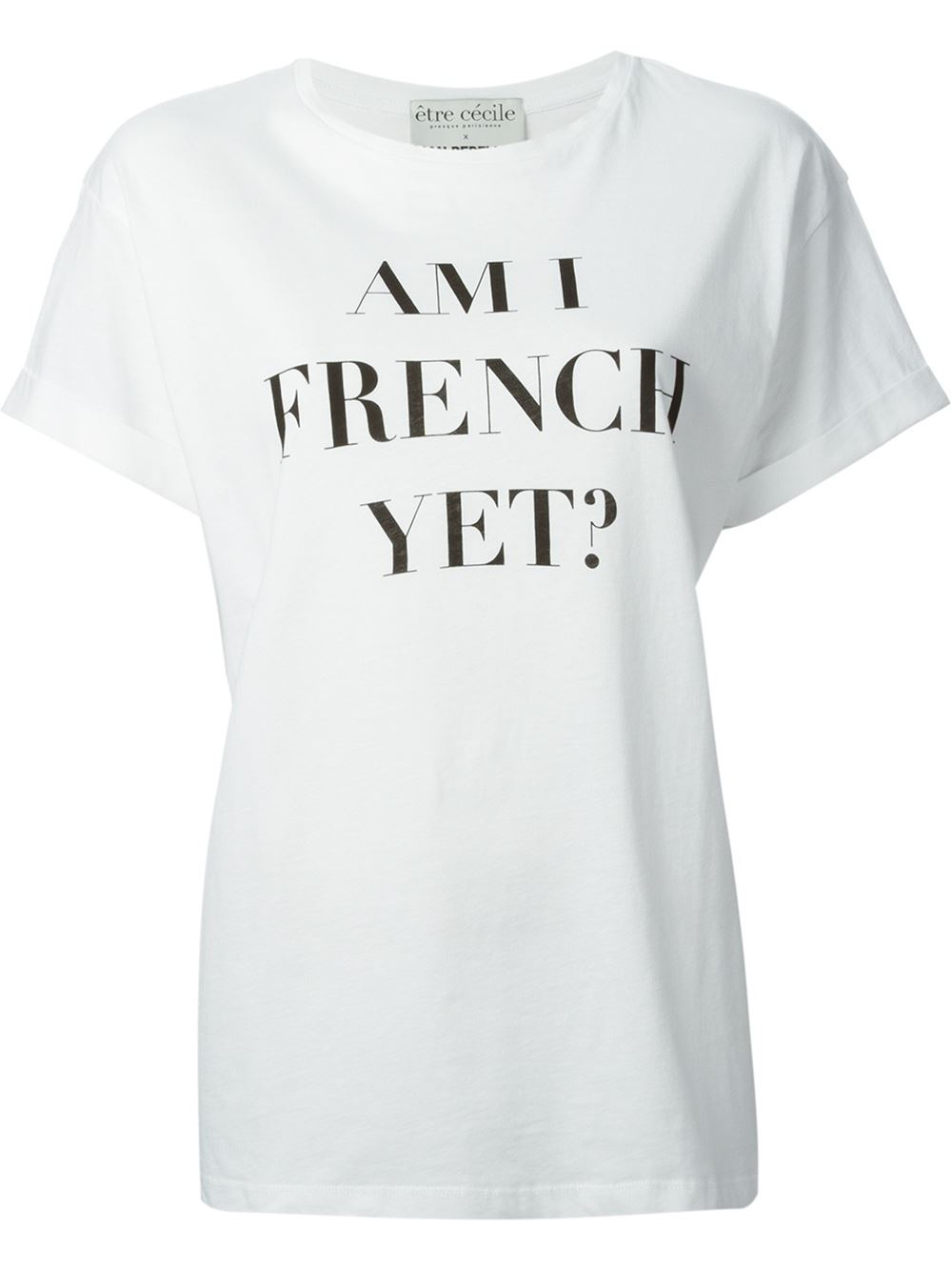 Être Cécile 'Am I French Yet' T-Shirt in White | Lyst