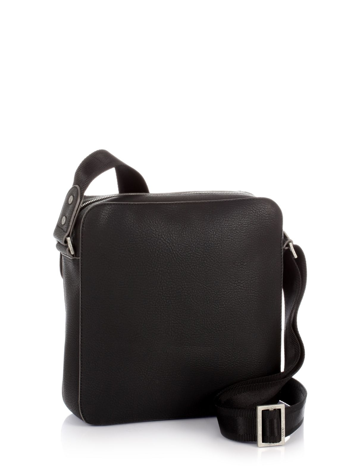 Guess Contemporary Elegance Crossbody with Flap Bag in Black for Men
