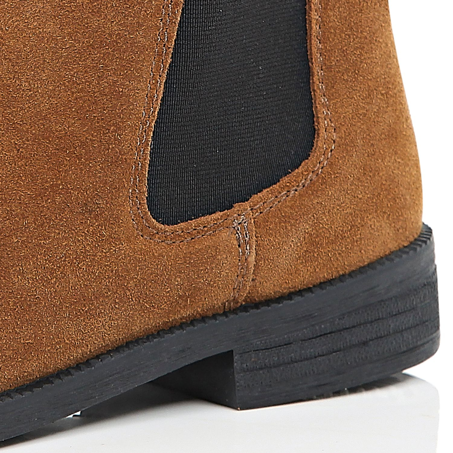 cream suede chelsea boots